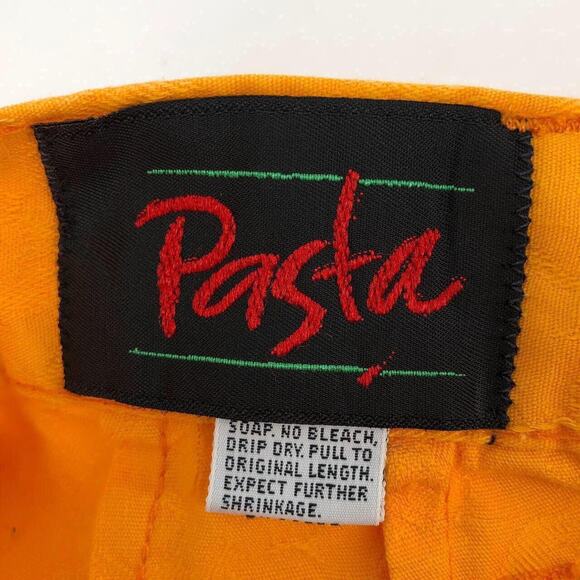 80s mustard yellow button front skirt Pasta 1980s vintage - Picture 3 of 4